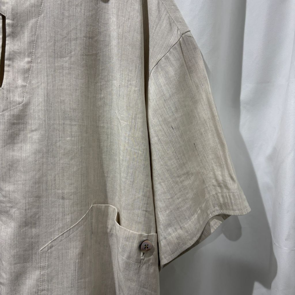 Amachi. アマチ Linen Pullover Shirt リネンシャツ 0161 ベージュ