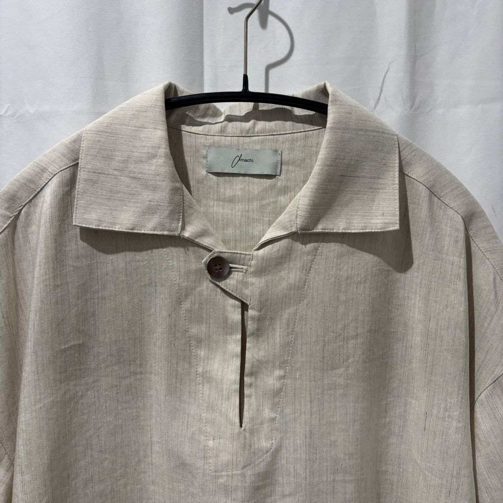 Amachi. アマチ Linen Pullover Shirt リネンシャツ 0161 ベージュ