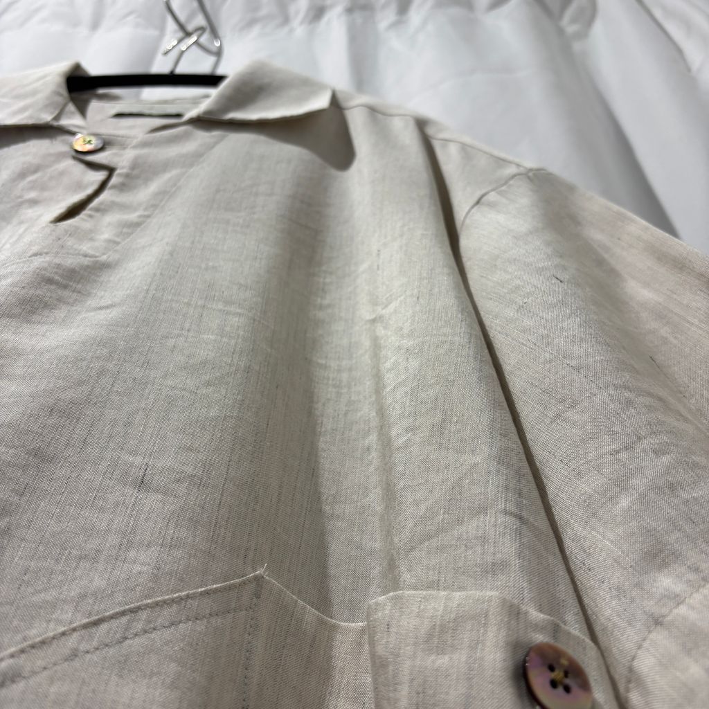 Amachi. アマチ Linen Pullover Shirt リネンシャツ 0161 ベージュ
