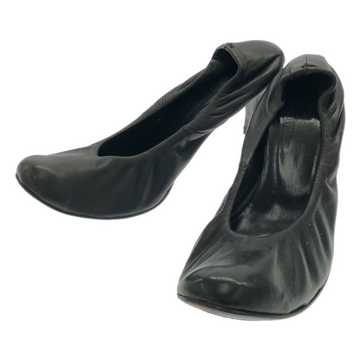 イッセイミヤケ ISSEY MIYAKE FETE レザー パンプス ISSEYMIYAKE FETE イッセイミヤケ フェット レザーヒールパンプス