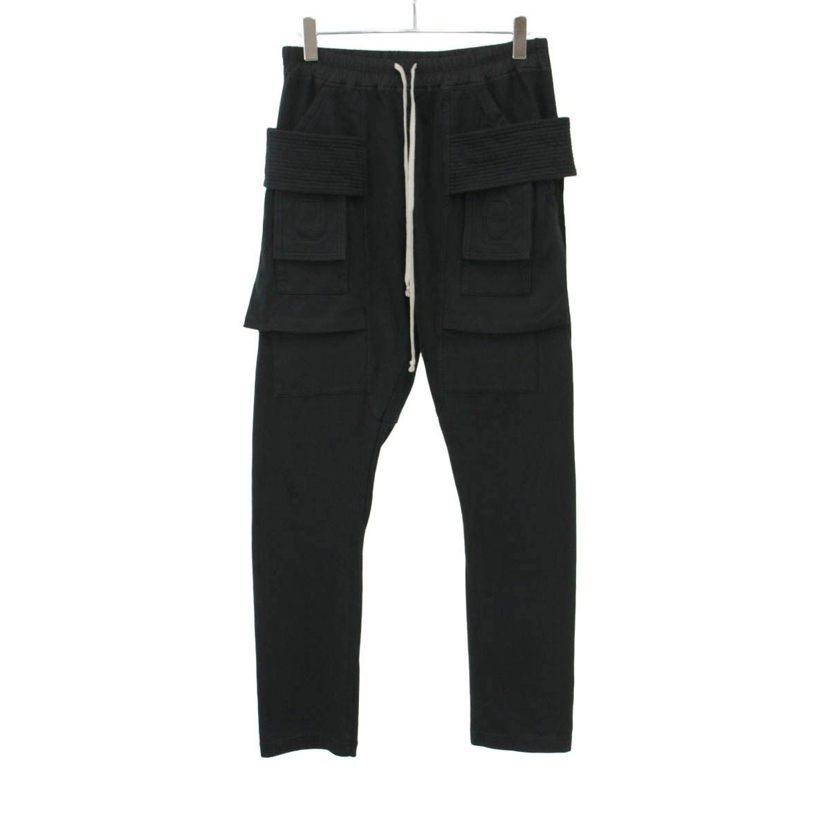 DRKSHDW by Rick Owens ダークシャドウバイリックオウエンス 23AW Creatch Cargo Drawstring Pants クリッチカーゴ ドローストリングパンツ DU02C5376-RIG ブラック S 44,100円
