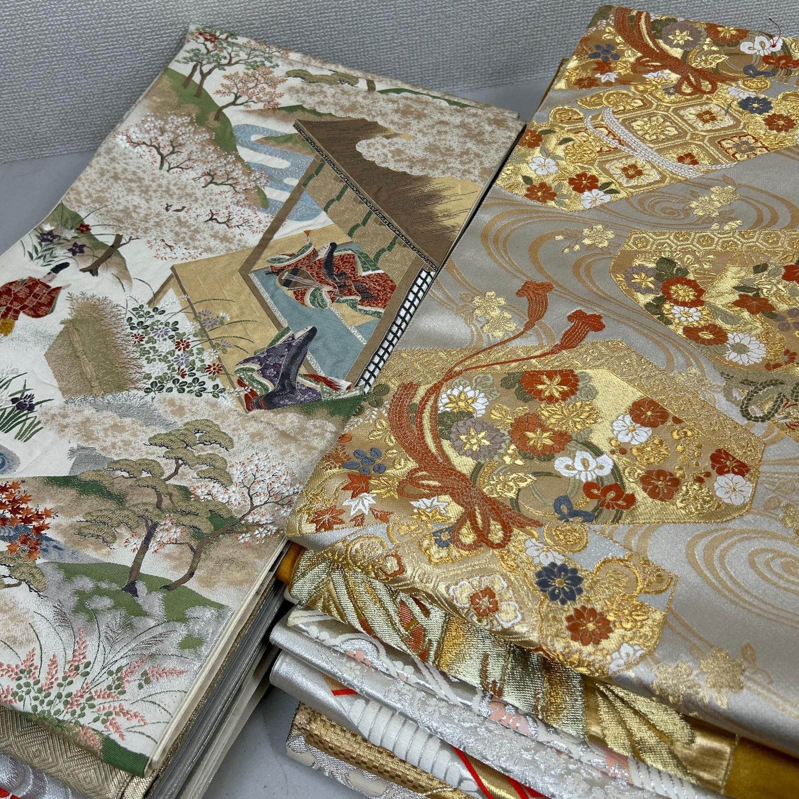 袋帯 正絹 14本 まとめ売り リメイク材料 Y-1550