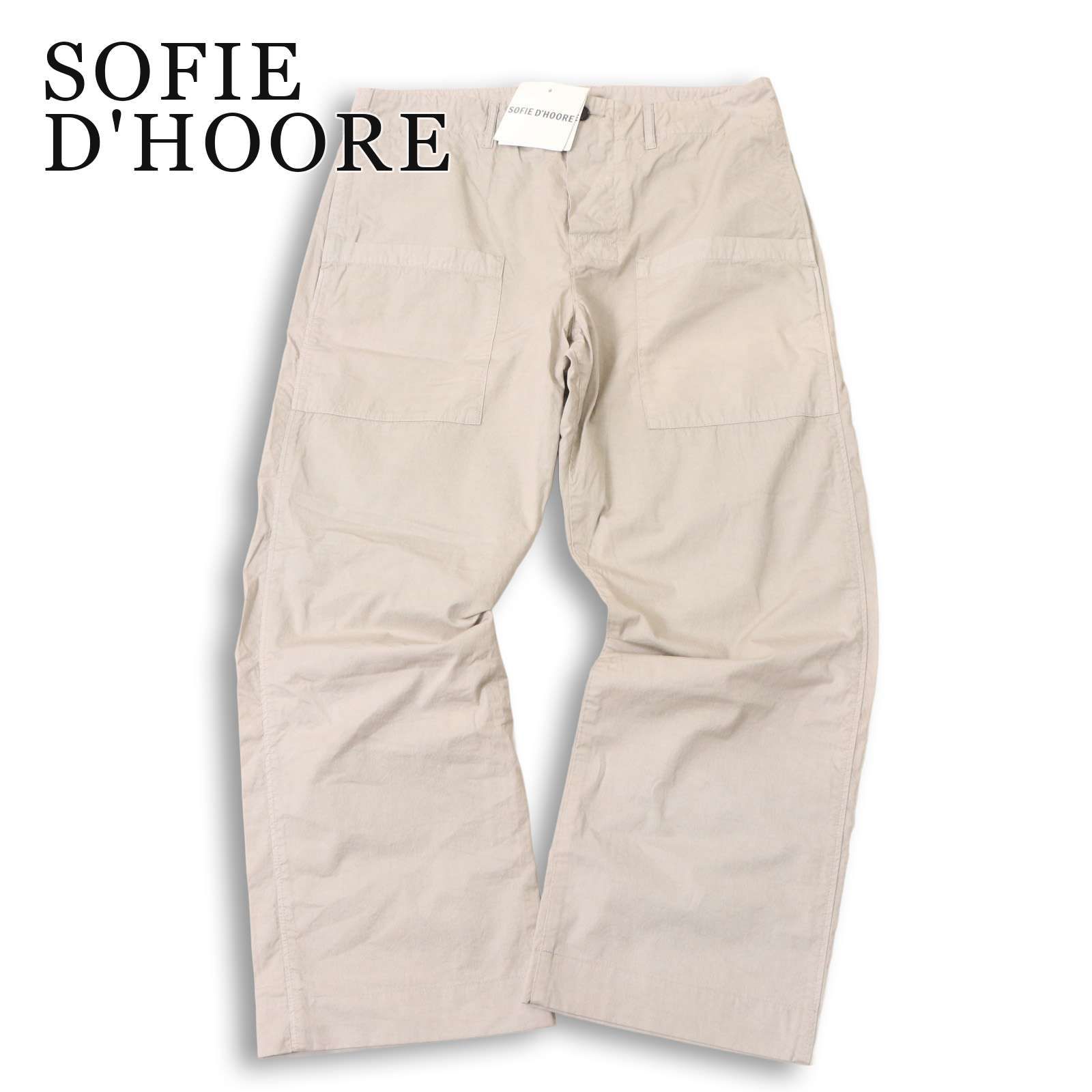 未使用★ SOFIE D'HOORE ソフィードール 通年★ ワイド ワーク チノ パンツ Sz.38 メンズ ベルギー製