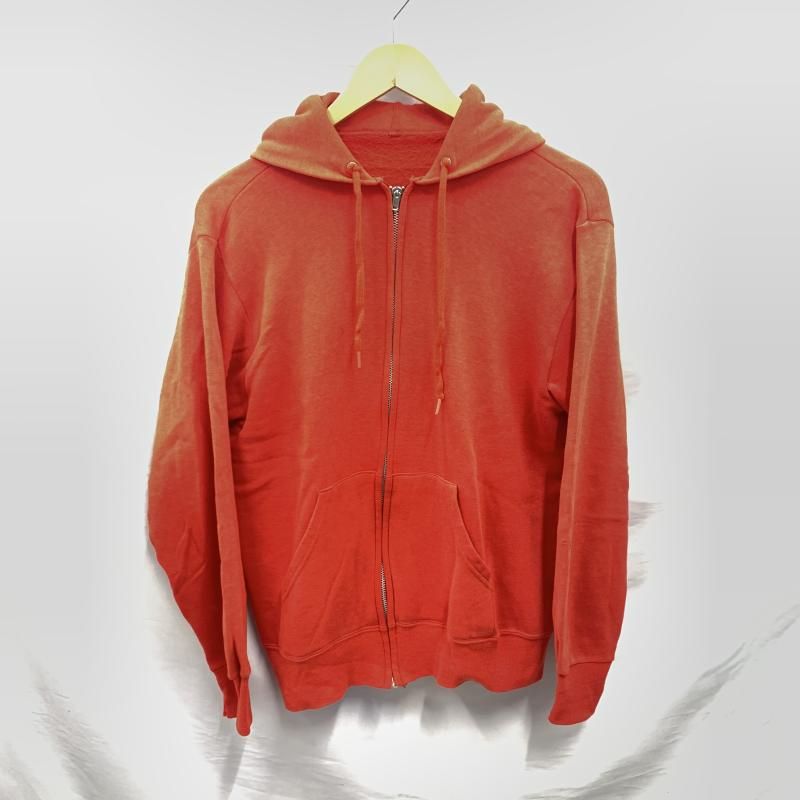 【中古】ブランド不明 60-70s ジップパーカー YKK片爪 サイズL レッド[92]