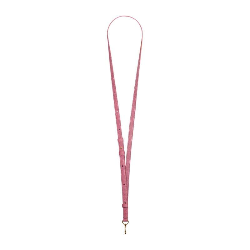 【新品】 [DEMIU] デミュウ STRAP スマホストラップ スマホショルダー ネックストラップ 落下防止 本革 130cm ピンク