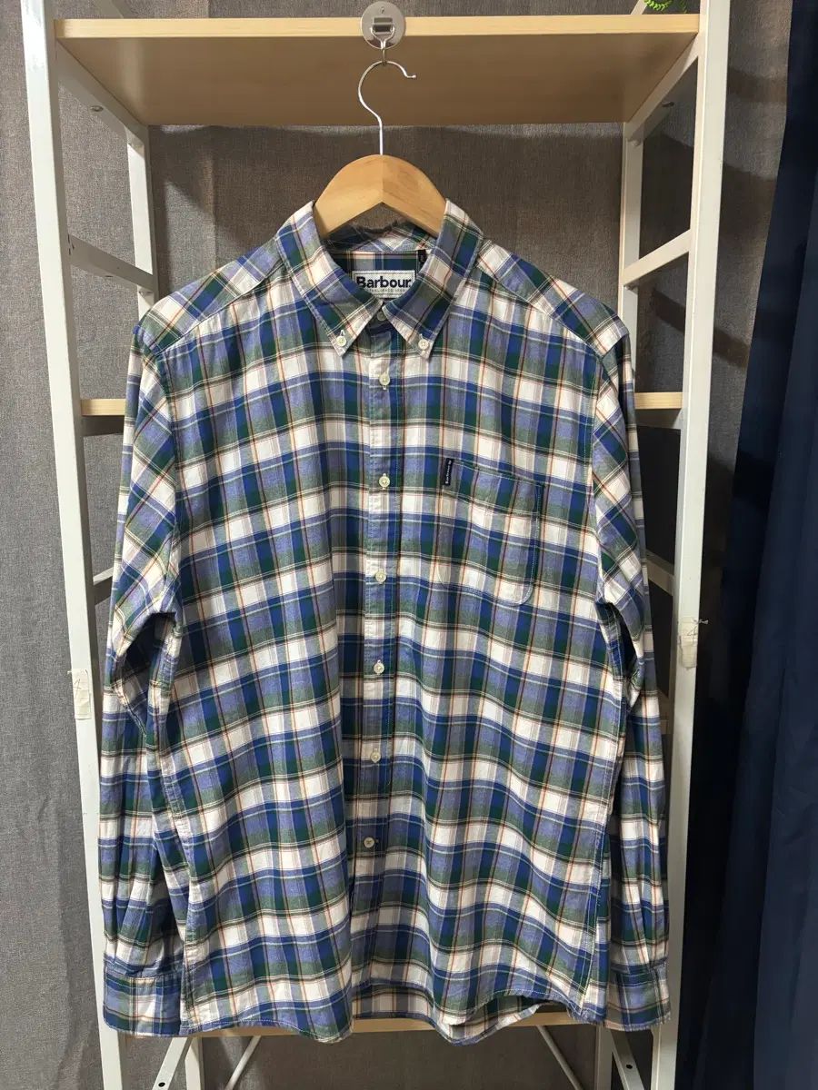 バブアー CHECK シャツ ブルー