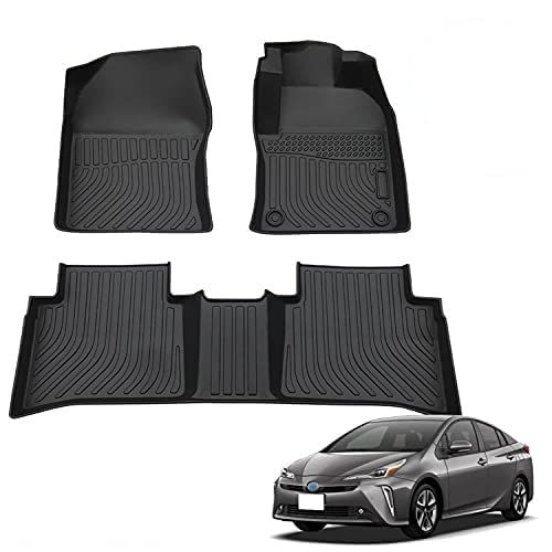 Orealauto プリウス PRIUS 50系 専用 フロアマット ZVW50 ZVW51 ZVW55 2016-2022年式 TPE素材 車足マット 立体 防水 耐摩擦 耐汚れ 滑り止め 運転席 助手席 2列目 3点セット(Prius 5 d8da3dab
