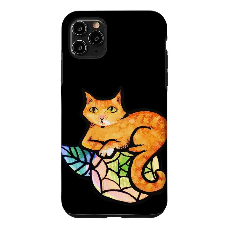 【新品】 オレンジ 猫 花柄 ガーデニング 生姜 キティ 猫 スマホケース iPhone 11 Pro Max 用 8,897円