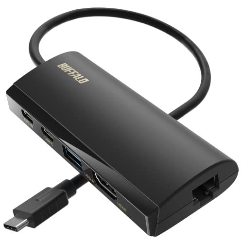 バッファロー ドッキングステーション USB-C 5-in-1 ハブ 100W PD HDMI 4K LANポート LUD-U3-CGHDBK/Nt 13980d9a 6,568円