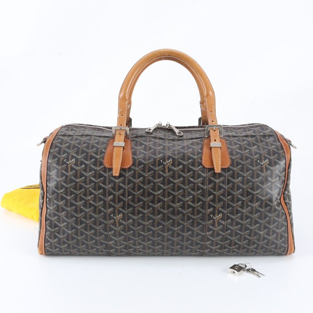 美品 ゴヤール クロワジュール 45 レザー ボストン バッグ 出張 旅行 トート キャリー 本革 ブランド メンズ RWM EK24-2【中古】