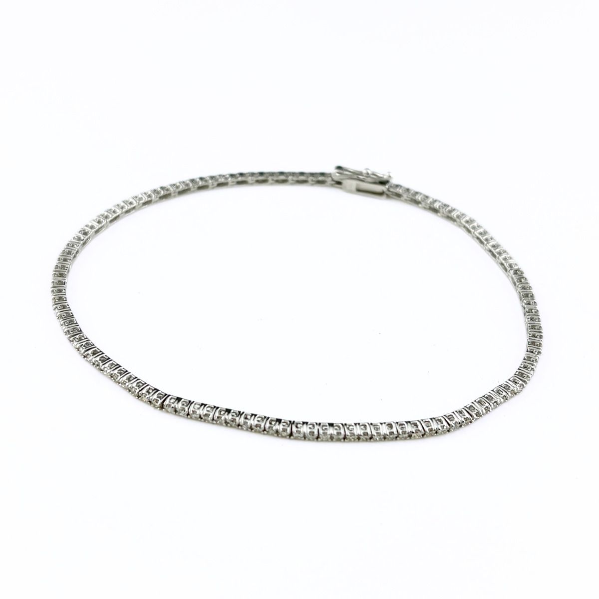 メレダイヤ WG ホワイトゴールド 腕輪 ブレスレット K18 WG ダイヤモンド レディース 【中古】 79,200円