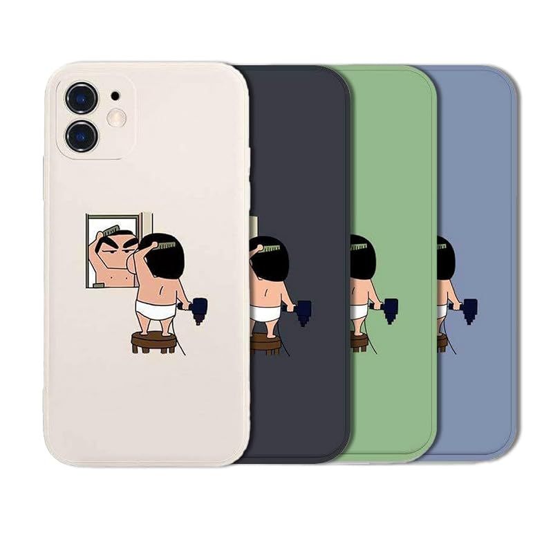 [Brand New] Crayon Shin-chan Cell Phone Case for iPhone 13 Cute Funny Crayon Shin-chan Shock Absorption Anti-scratch Protective Cover iPhone 13 Case Cell Phone Case Girly Couple Cover Phone Shockproof Smartphone Case