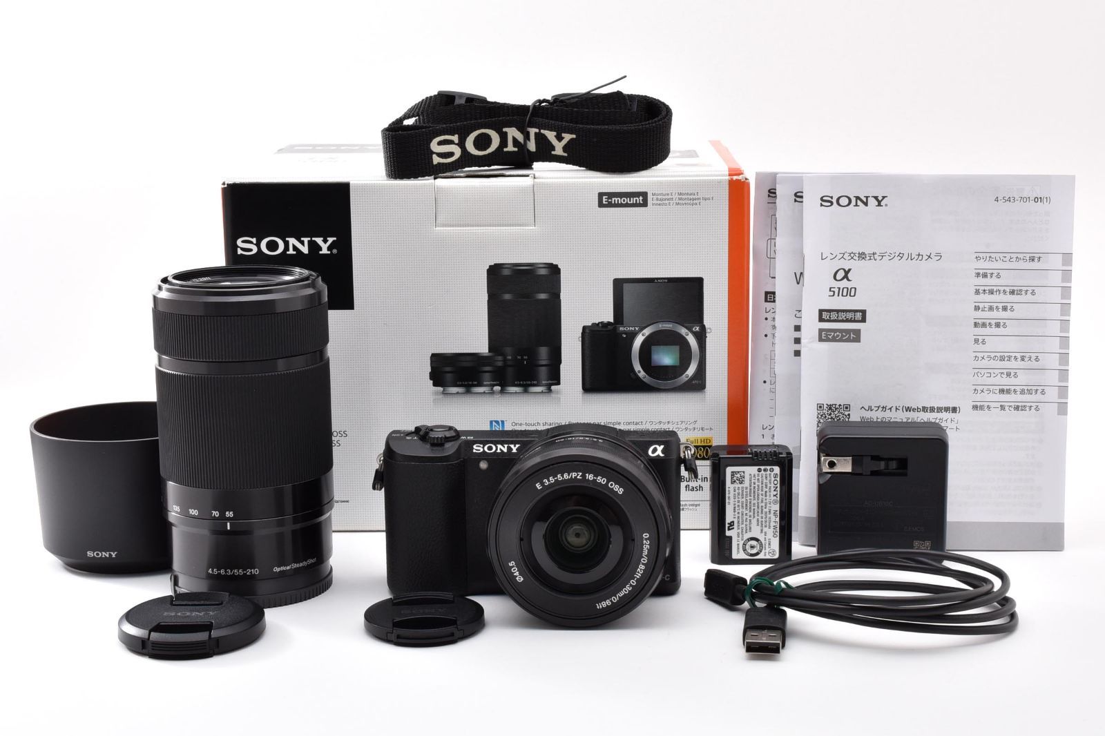 【返品保証】美品｜SONY ソニー α5100 ダブルズームレンズキット ILCE-5100Y 《ショット数：1679回》 #C260810-10