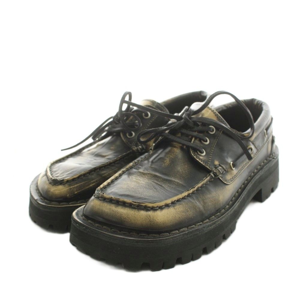 カンペール CAMPER LAB COLLECTION EKI USED加工 ローファー モカシン スクエアトゥ レザー 37 黒 ブラック K201153-001 /AN 9,675円