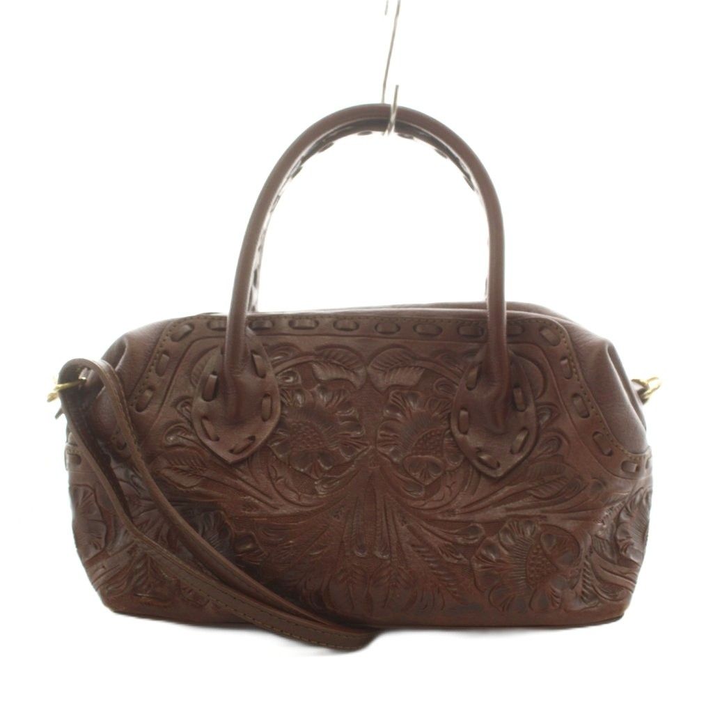 カービングトライブス グレースコンチネンタル CARVING TRIBES ヴァネッサ Vanessa ハンドバッグ ショルダーバッグ 2way レザー 茶 ブラウン /AN