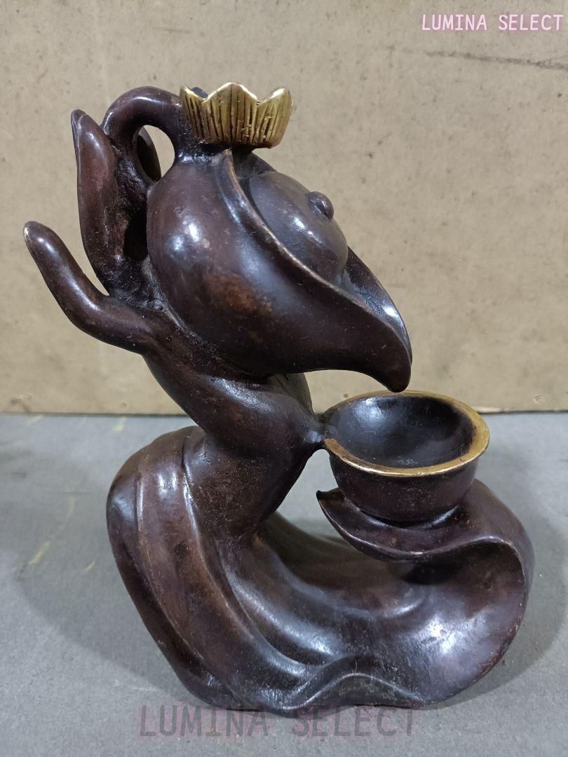 銅器 仏手倒流香 茶台 机 事務室 薫香炉 装飾品 工芸品 置物 gyp820