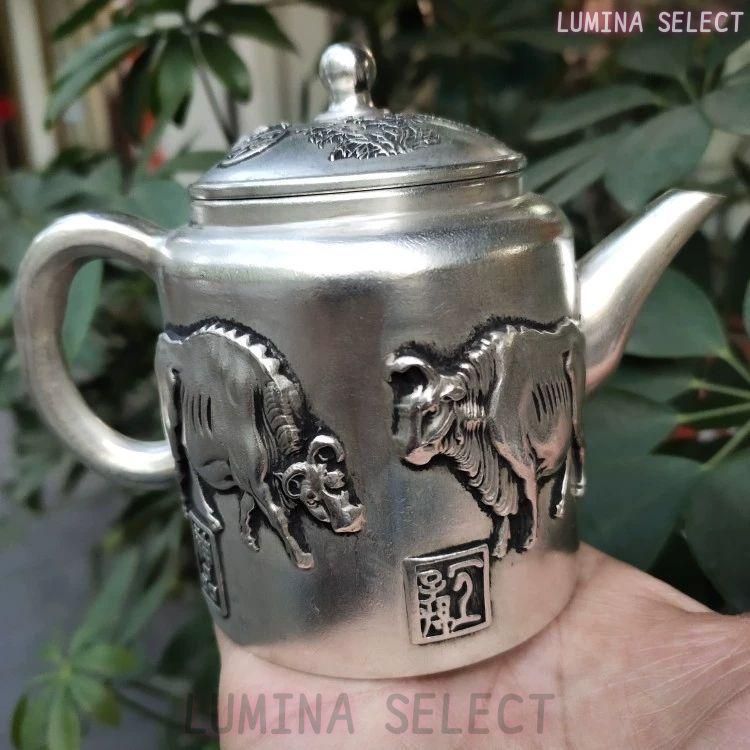 銅製 五牛急須 徳利 煎茶器 装飾品 工芸品 美術品 置物 gyp820