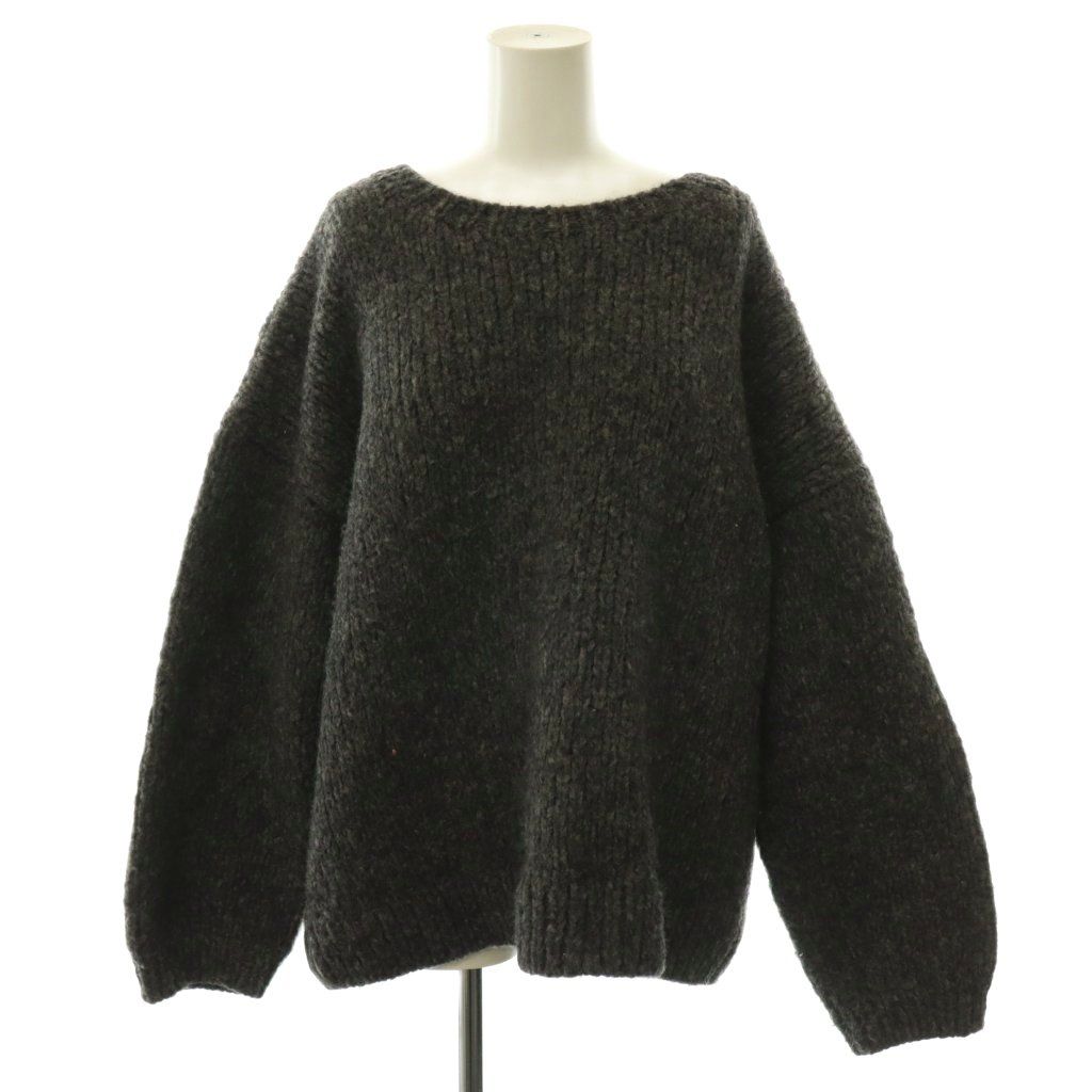 スローブ イエナ SLOBE IENA ハチイチブランカ 24AW ペルーニット セーター 長袖 アルパカ ウール混 F グレー /NR