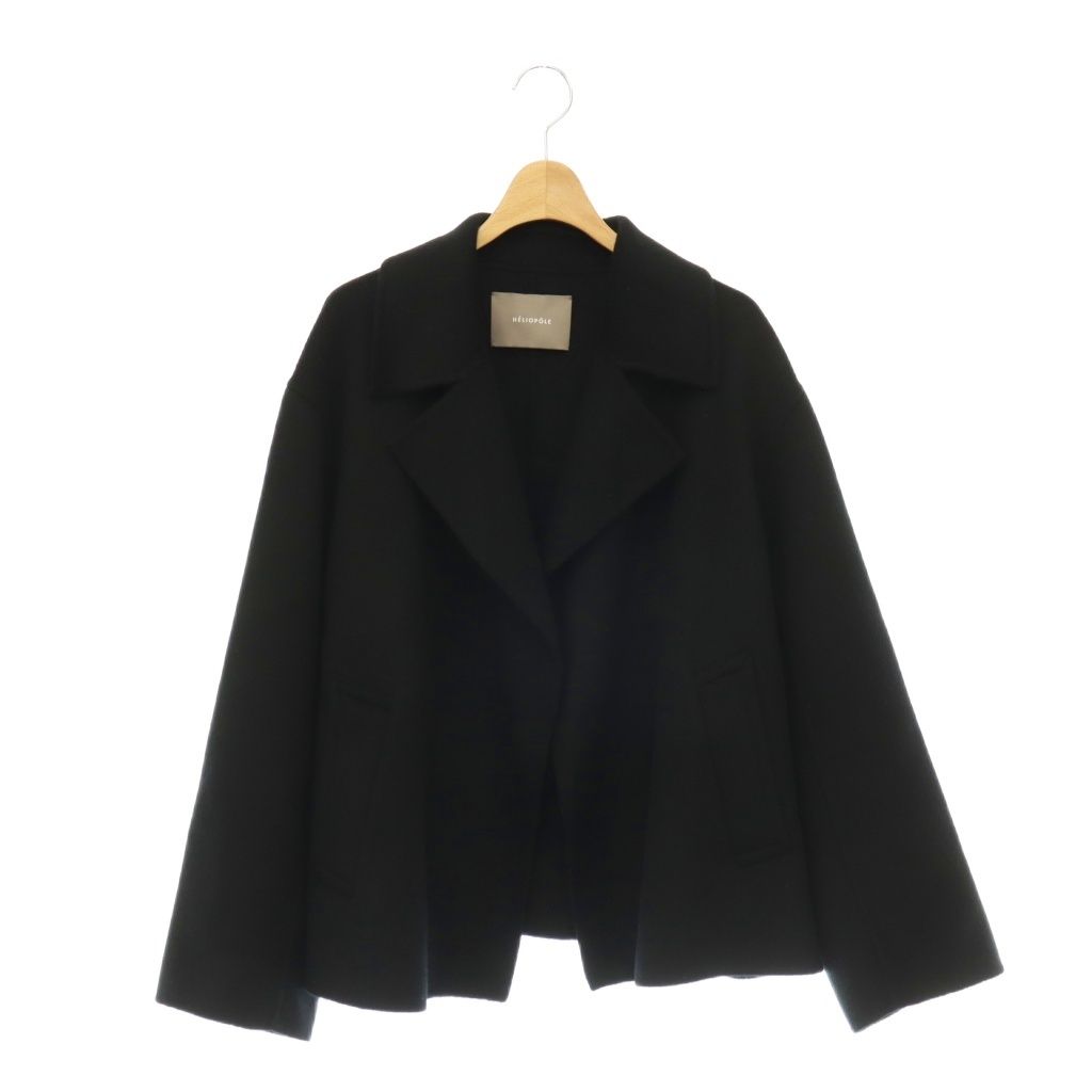 エリオポール heliopole REVER SHORT COAT コート ウール ショート 38 黒 ブラック /CX ■OSその他