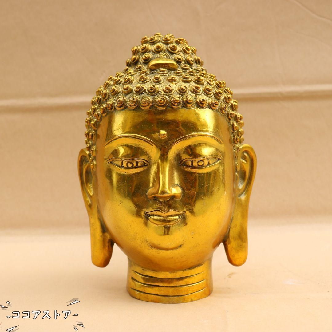 仏光が如来仏頭 工芸品 美術品 置物
