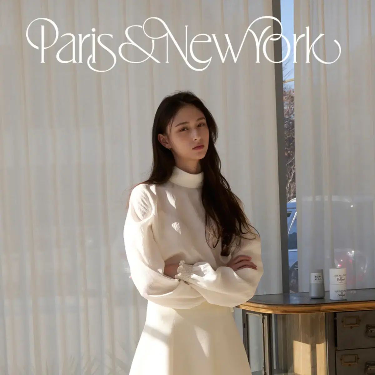パリ＆NEW YORK ハイネック ブラウス フリーサイズ 新品