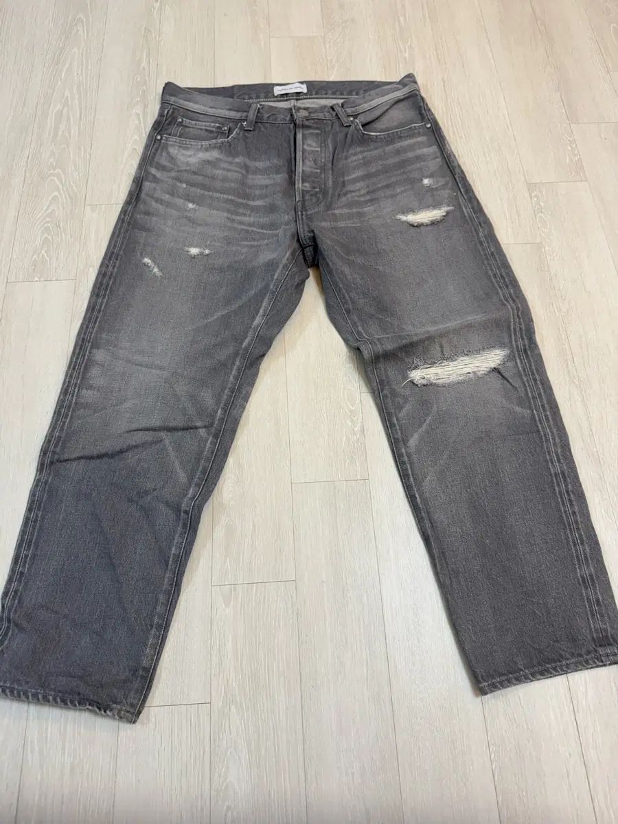 ORDINARY FITS (オーディナリーフィッツ) アイ・アムショップ別注 グレーダメージジーンズ 32サイズ