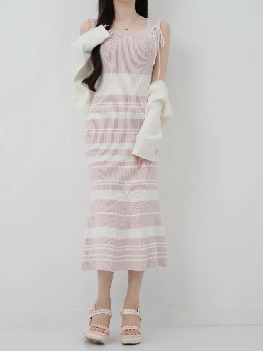 lumignon Riobon border nermaid dress スナ系