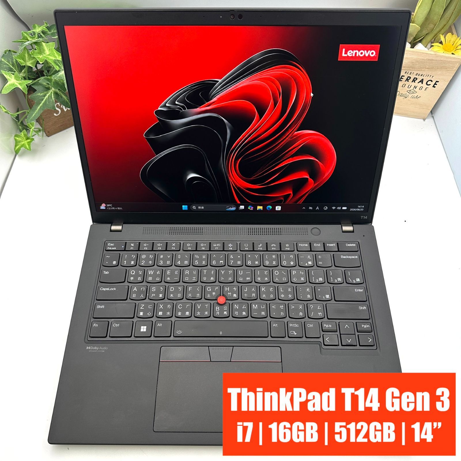【第12世代・16GB】ThinkPad T14 Gen 3 Core i5-1250P 16GB 512GB 14型 外国語KB【76】