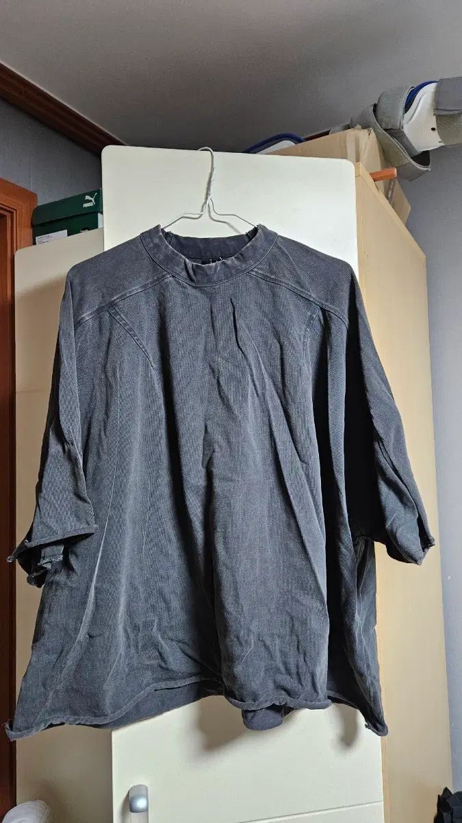エンタイアスタジオ ウォッシュ DARK GREY オーバーサイズ Tシャツ