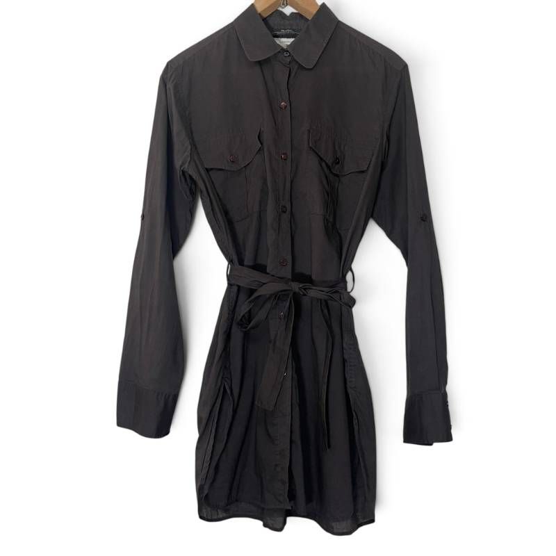 マックスマーラ　Max Mara シャツワンピース カーキ系 コットン100% WO268