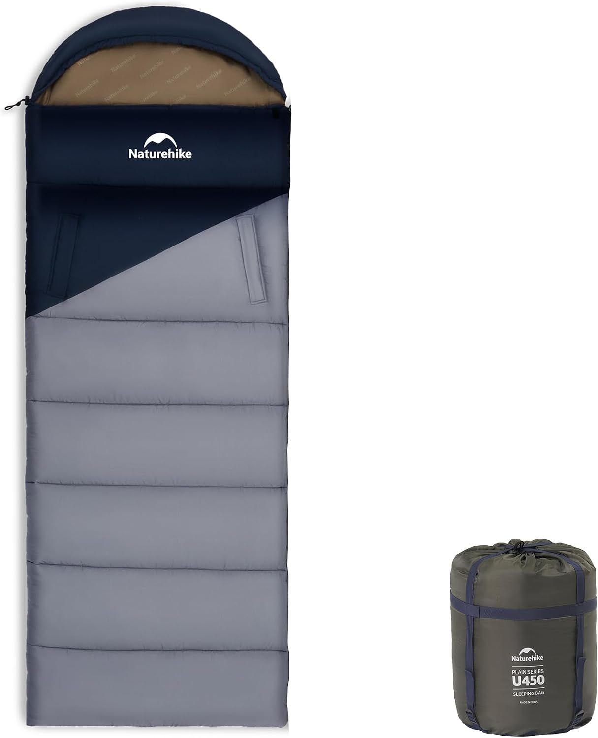 Naturehike 寝袋 封筒型 1人用 手足伸ばせる 連結可能 防水 保温 軽量 丸洗いOK 春夏秋冬 キャンプ 登山 車中泊 防災 アウトドア 快適温度4℃~8.5℃