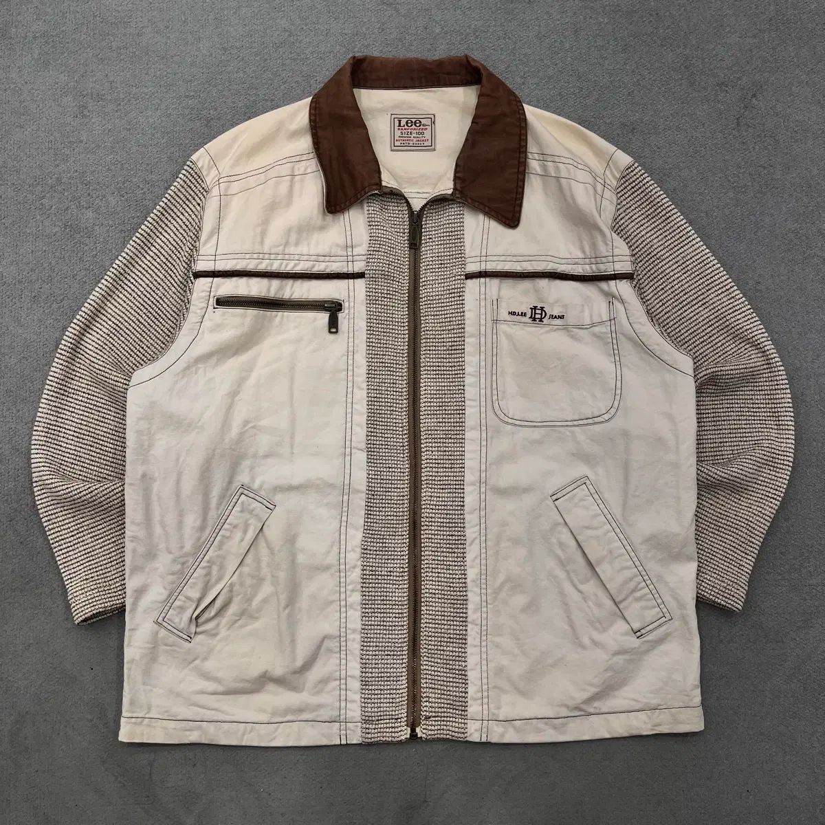 100 LEE ボンボン ニット スリーブ ウォーク ジャケット