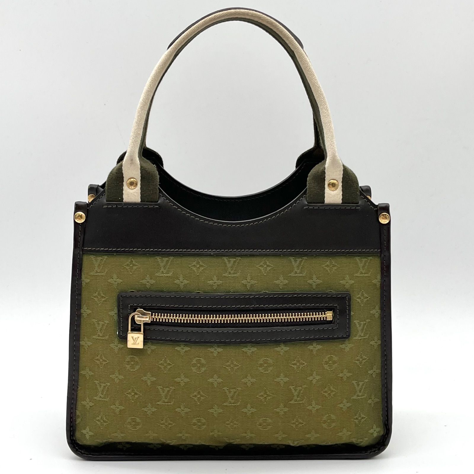 極美品◎LOUIS VUITTON ルイヴィトン モノグラムミニ サックキャトリーン ハンドバッグ TST グリーン M92327