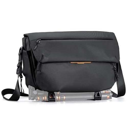 K&F CONCEPT カメラバッグ ショルダーバッグ 12L大容量 スリングバッグ カメラショルダーバッグ おしゃれ カメラケース 一眼レフカメラバッグ 仕切り調節可能 撥水加工 軽量 防水 小物入れ カメラアクセサリー/三脚/デジタル収納 35e43c57