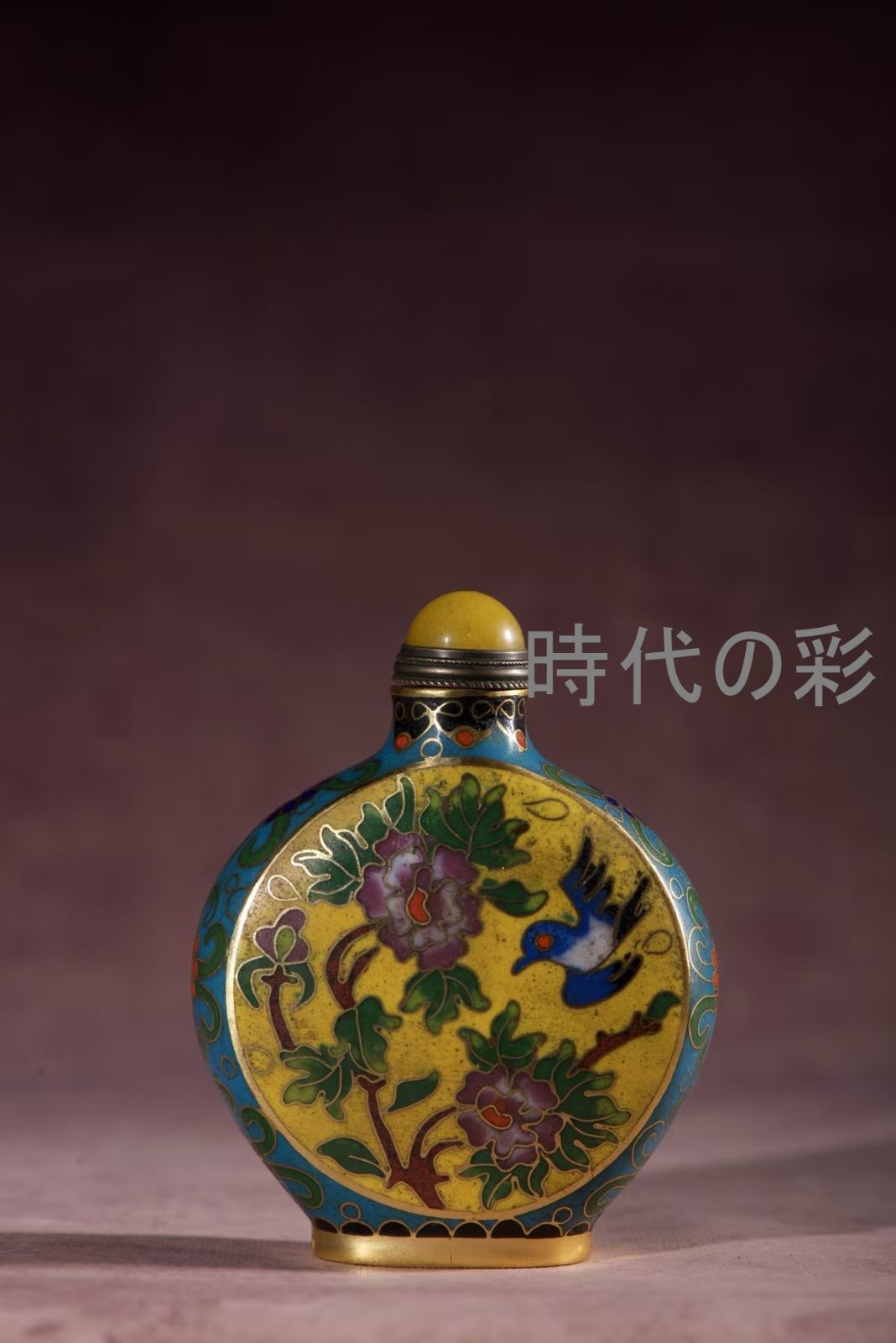 中国古美術・銅胎?絲琺瑯花鳥紋鼻煙壺・七宝焼・花鳥文・琺瑯細工・中国工芸品・鑑賞用 R08082016 23,214円