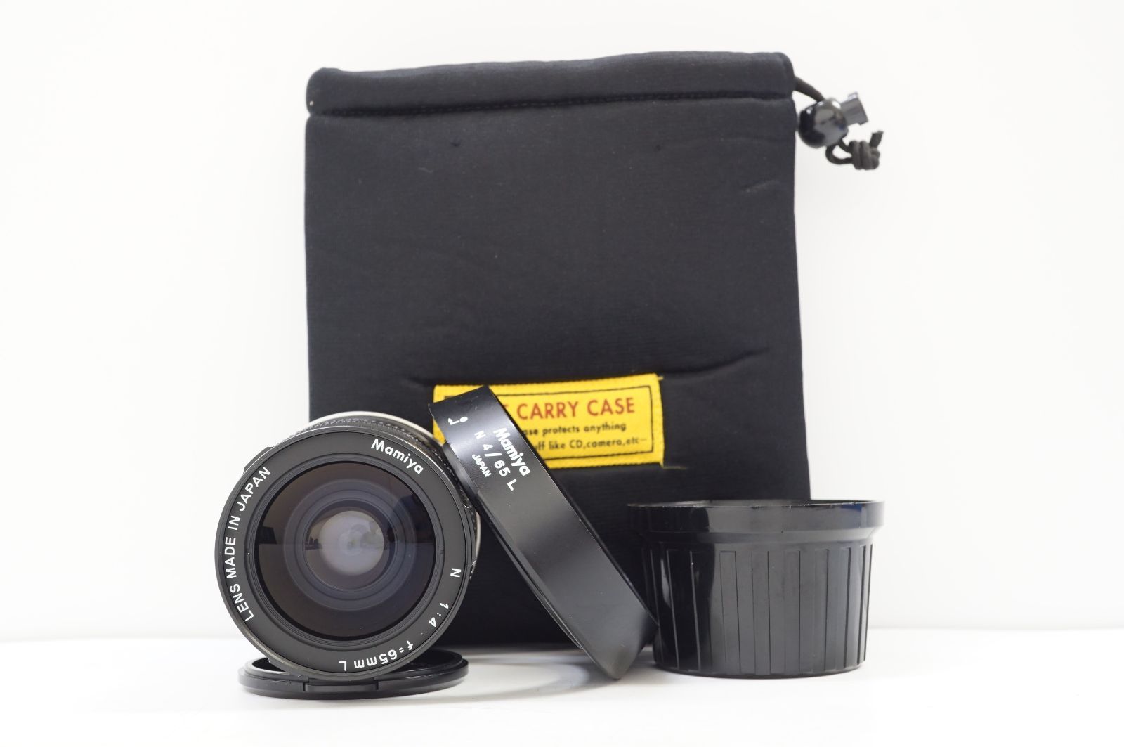 C032233）MamiYa N 65mm F/4 Lens foR MamiYa 7 7II マミヤ 7 中判カメラ用 レンズ レンズキャップ フード付き