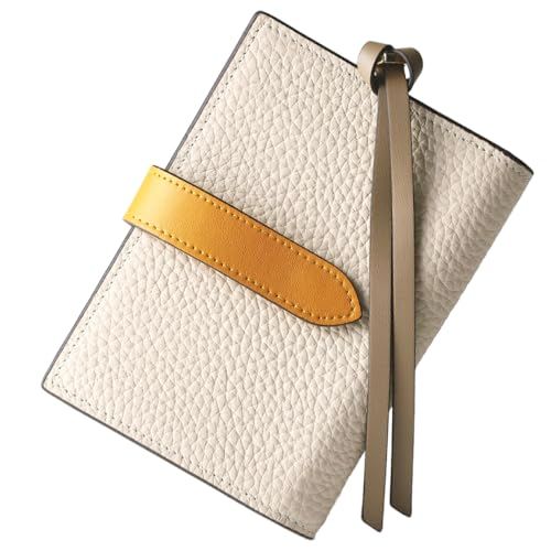 LASIEM(ラシエム) 【こだわり配色×上質レザー】財布 レディース 二つ折り財布 2つ折り財布 ギフト 折りたたみ財布 コンパクト ミニ財布 小さい財布 ミニウォレット 本革 スキミング防止 大容量 ミルキーホワイトxシナモンpms cdd7a106