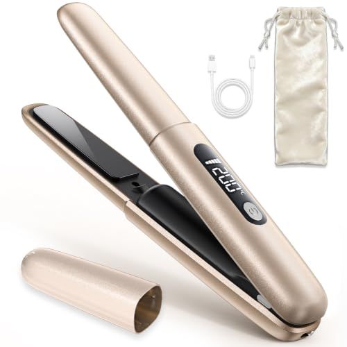 ヘアアイロン コードレス ストレートアイロン 充電式 ミニ 2WAY カール ストレート 18mm 充電式ヘアアイロン ヘアケア ヘアスタイリング | 25秒急速加熱 ツヤ髪 高濃度マイナスイオン 240g軽量 持ち運び便利 4段階温度調整 7a42cac4