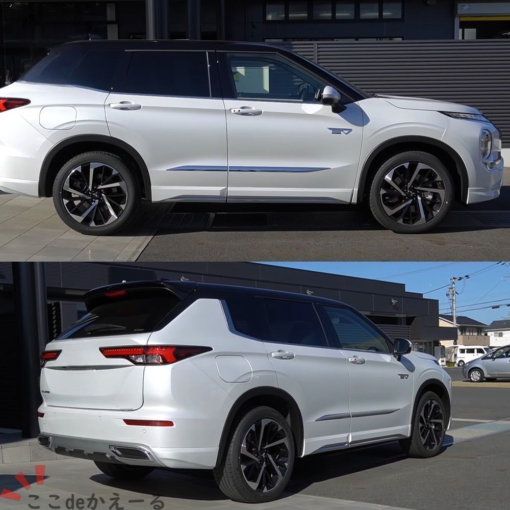 【送料無料】三菱アウトランダー 22-26 MITSUBISHI OUTLANDER 22-26専用 ドアエッジプロテクター サイドモール 防擦防撞 ABS製 クロームミラー/ピアノブラック 4本セット ドレスアップ 高級感 簡単取付 貼るだけ 車種専用 7,975円