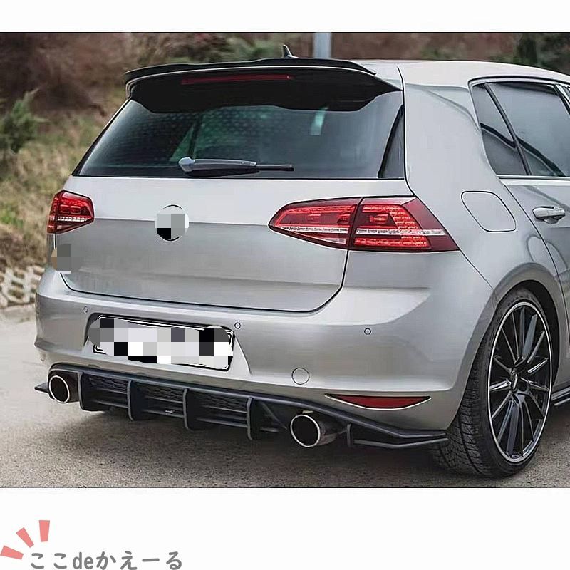 【送料無料】ゴルフ7GTI V2 刀鋒リアディフューザー テールスポイラー ウインドスプリット スポーツ エアロ ドレスアップ カスタム