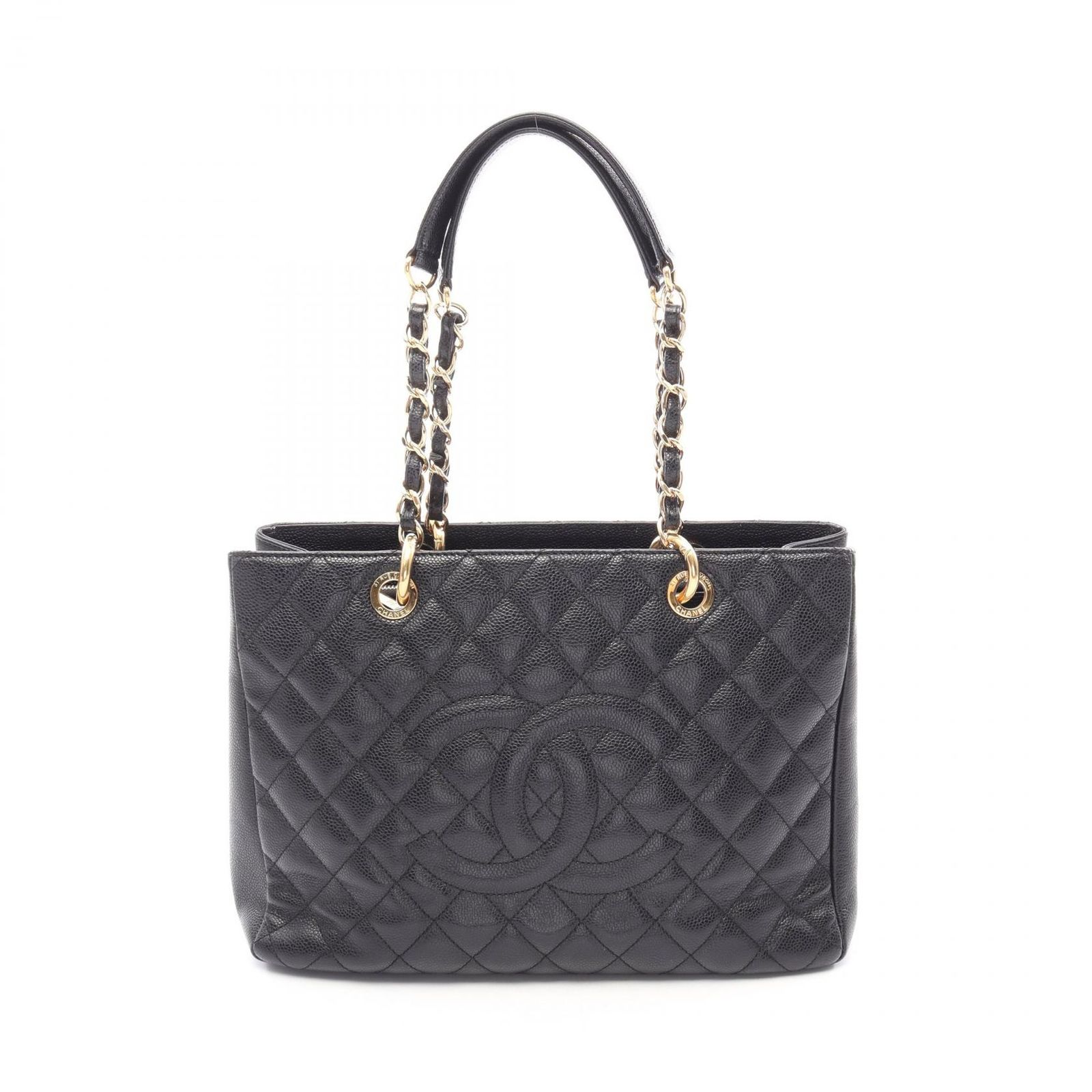 シャネル CHANEL トートバッグ マトラッセ グランドショッピング GST ブラック キャビアスキン(グレインドカーフ) GST チェーントート レディース Used A