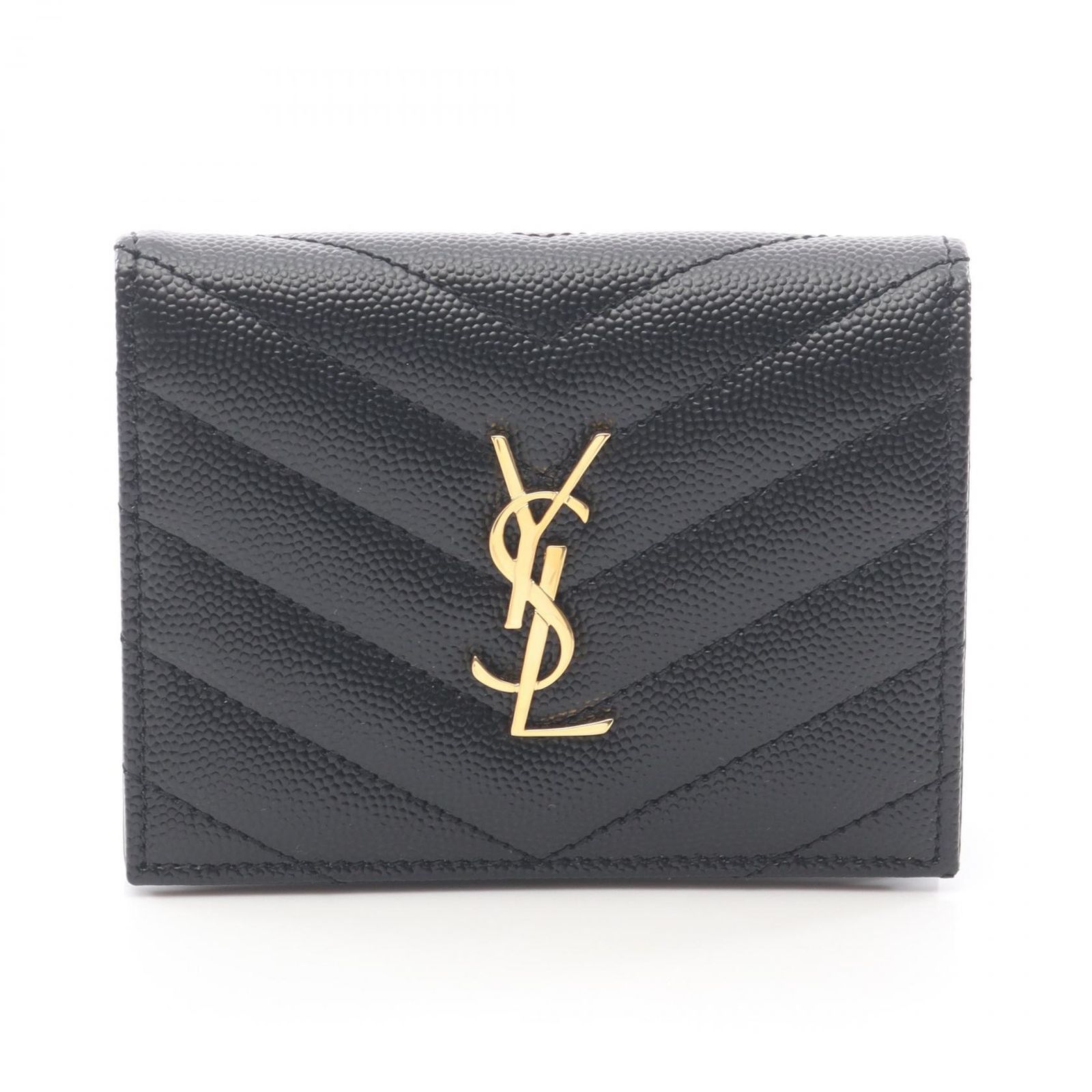 サンローランパリ SAINT LAURENT PARIS 二つ折り財布 モノグラム 668290BOWA11000 レザー 二つ折り財布 レディース 新品