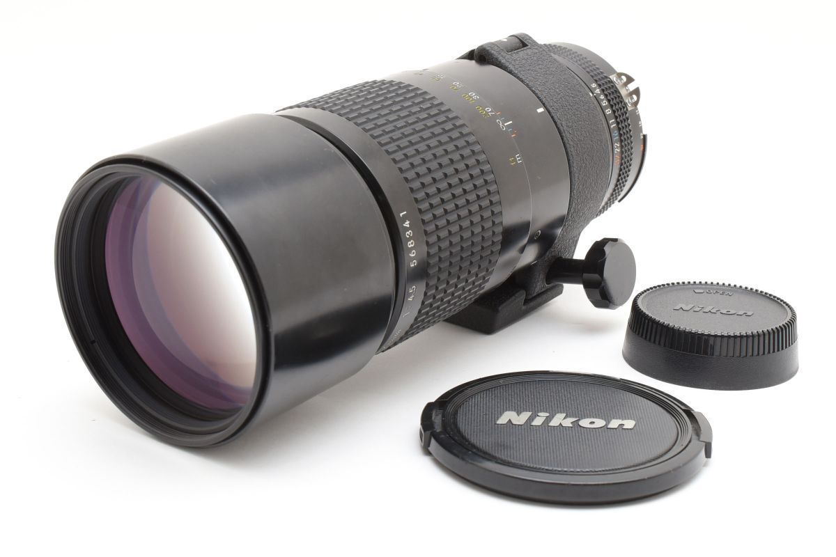 ★実用品★ ニコン Nikon Ai-s NIKKOR 300mm F4.5 単焦点 望遠レンズ【前後キャップ付き】 #744821_10_80L