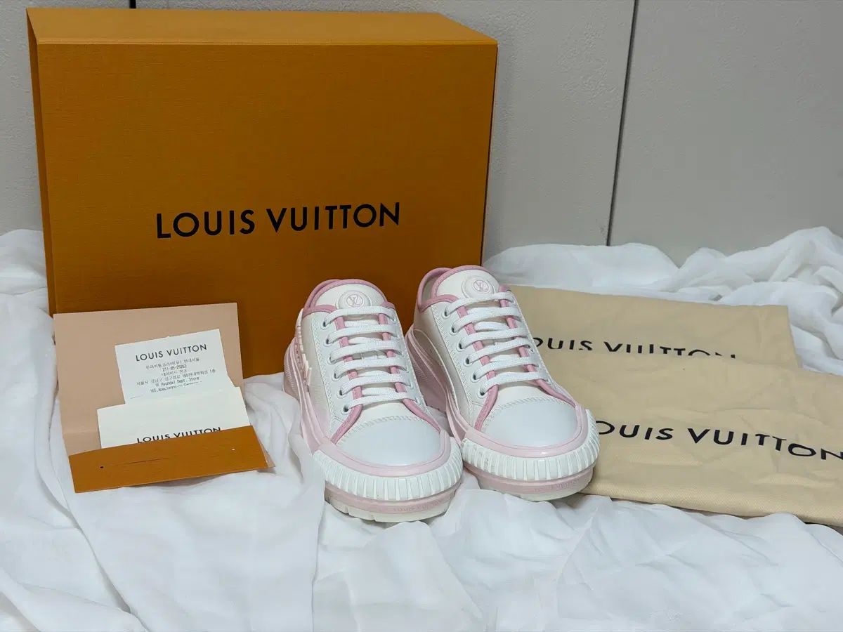 A級)ルイヴィトン レディース LV トレーナー スニーカー ローズ