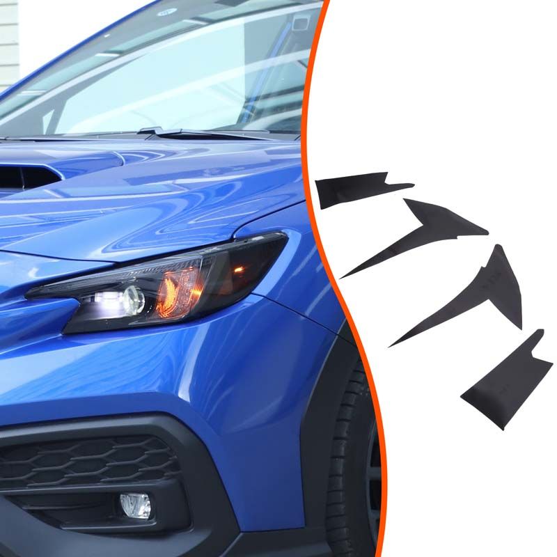 スバル WRX レヴォーグ 2022+ 用 ヘッドライトフィルムステッカー 2ピースセット ブラック