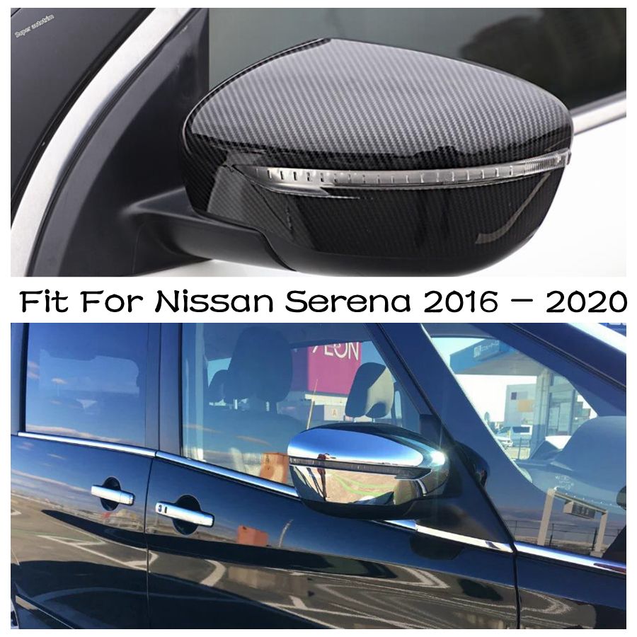 日産セレナ 2016-2020 用 サイドドアバックミラーシェルキャップ ABS製