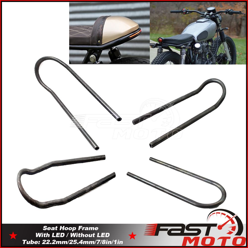 カフェレーサー用 スチールアップスウェプトフラットリアシートクッション 548/594/563mm