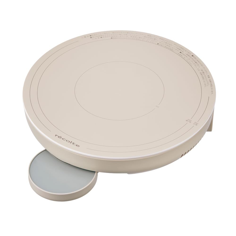 recolte レコルト 卓上IHクッキンググリドル (卓上IHヒーター) IH ヒーター 1200W タッチパネル スタンド付き クリームホワイト RIH-1U(W)★ 19d8ebf1