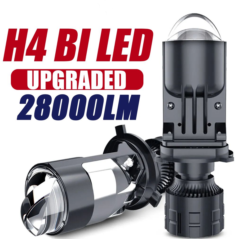 H4 9003 HIB2 LEDヘッドライト 160W 28000LM 車バイク用 デュアルプロジェクター