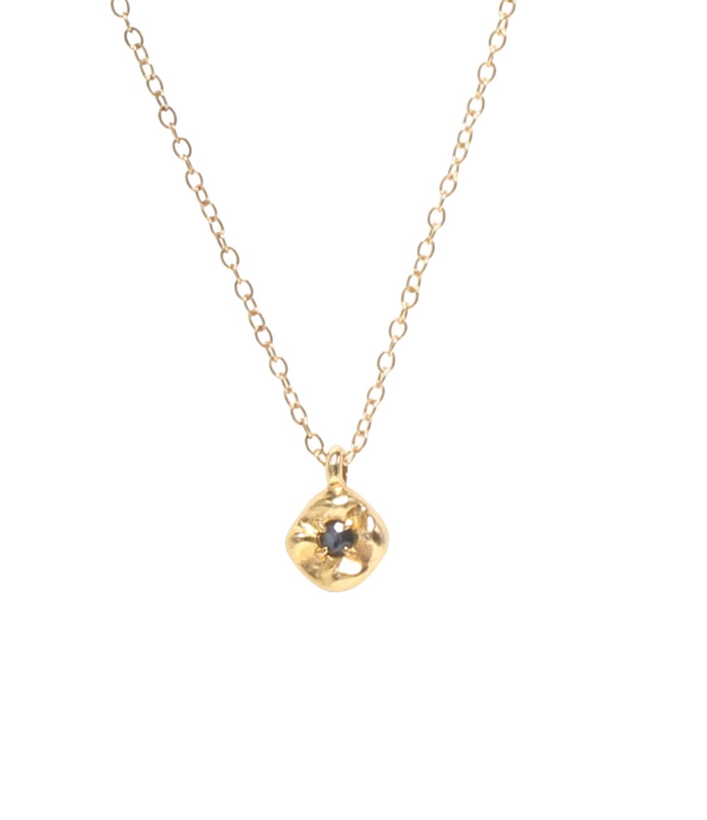 Good Condition No World Pupe Necklace SV925 Sapphire Ladies NOIR DE POUPEE
